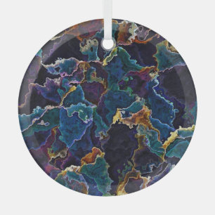 Oil Slick Glass Ornament