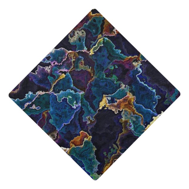 Oil Slick  Graduation Cap Topper (Front)