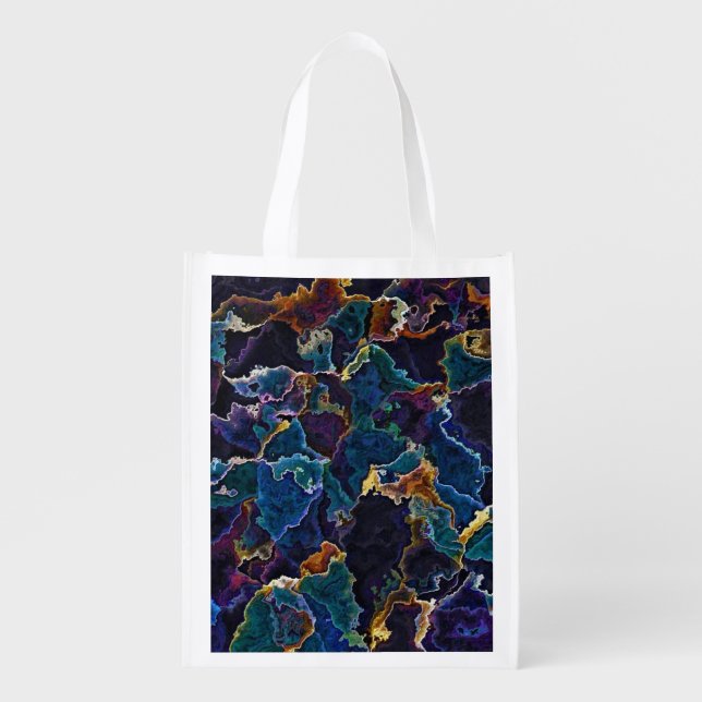 Oil Slick  Grocery Bag (Front)