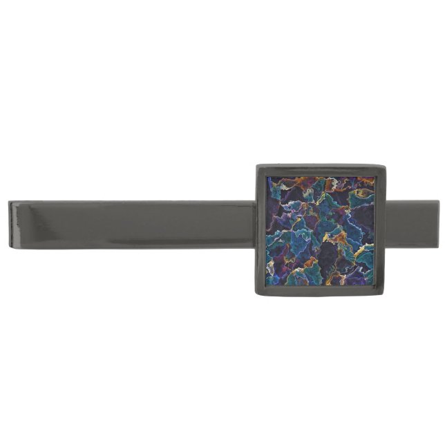 Oil Slick   Gunmetal Finish Tie Bar (Front)