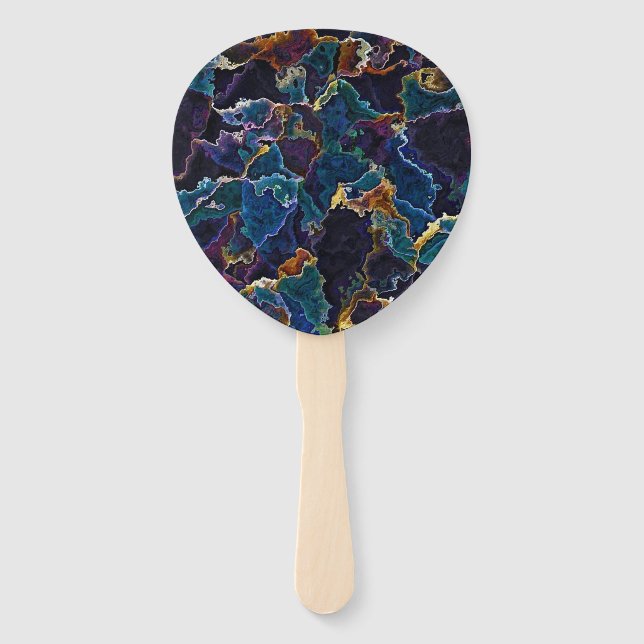 Oil Slick  Hand Fan (Front)