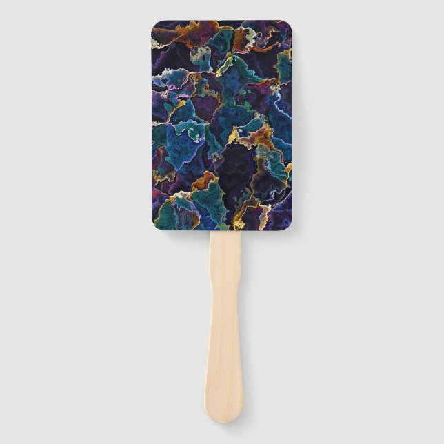 Oil Slick  Hand Fan (Front)
