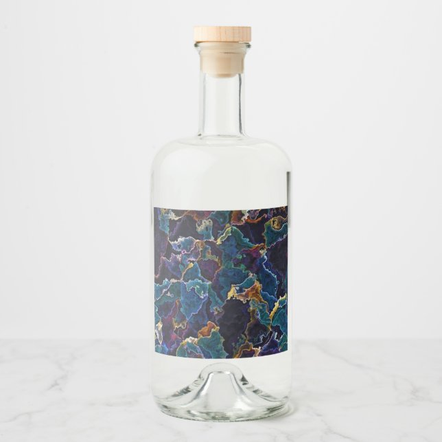 Oil Slick   Liquor Bottle Label (Front)