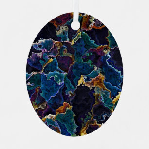 Oil Slick   Metal Ornament