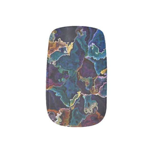 Oil Slick  Minx Nail Art (Left Thumb)