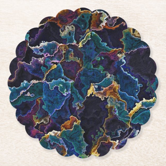 Oil Slick   Paper Coaster (Front)