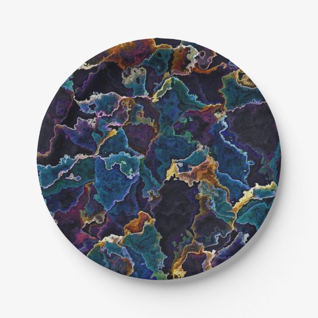 Oil Slick  Paper Plates (Front)