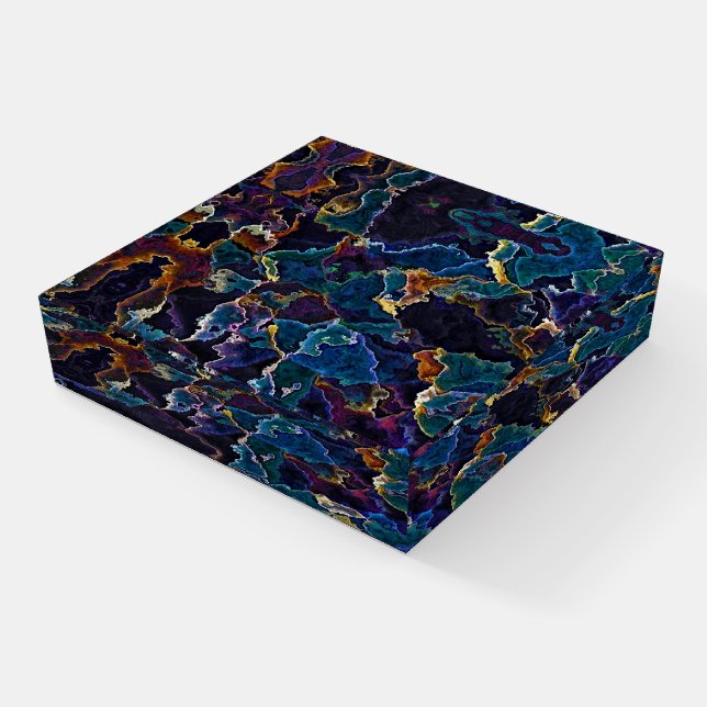 Oil Slick  Paperweight (Angled)