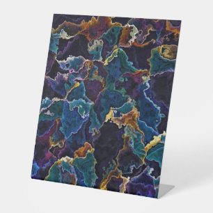 Oil Slick Pedestal Sign