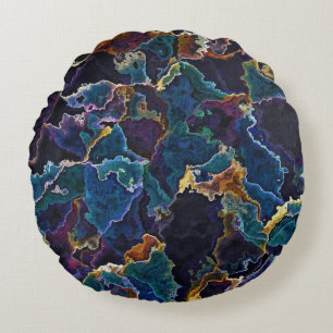 Oil Slick Round Pillow