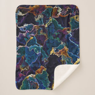 Oil Slick Sherpa Blanket