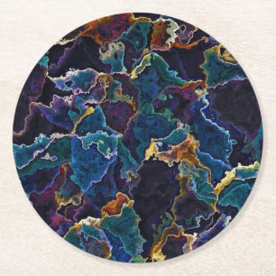 Oil Slick  Square Paper Coaster