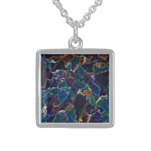 Oil Slick Sterling Silver Necklace