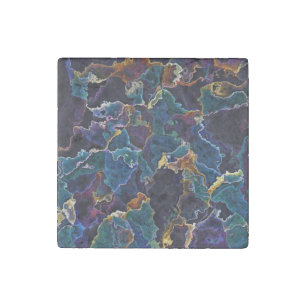 Oil Slick  Stone Magnet