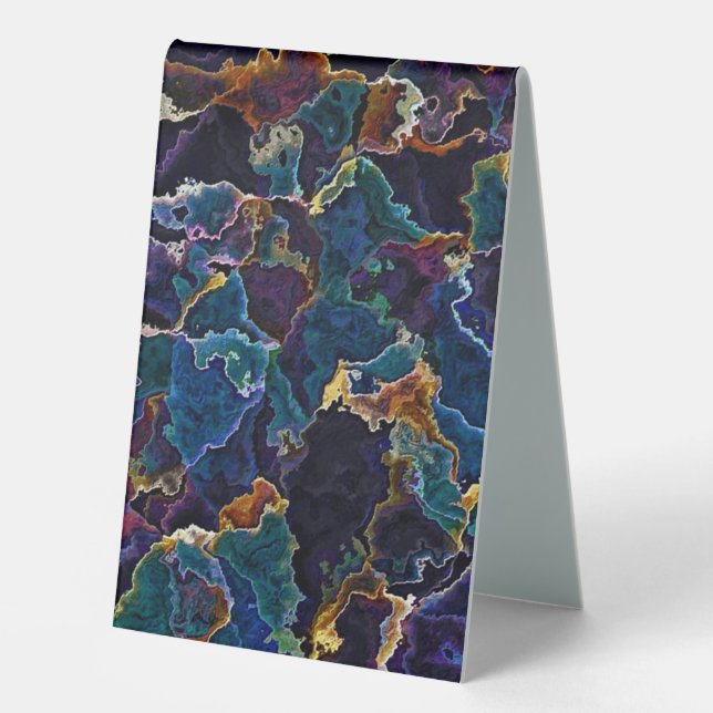 Oil Slick  Table Tent Sign (Front)