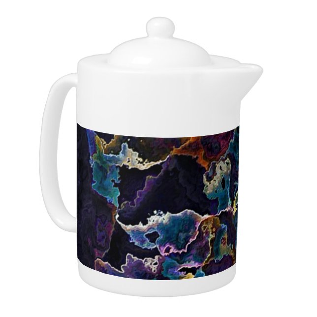 Oil Slick  Teapot (Left)