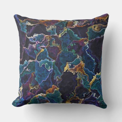 Oil Slick  Throw Pillow