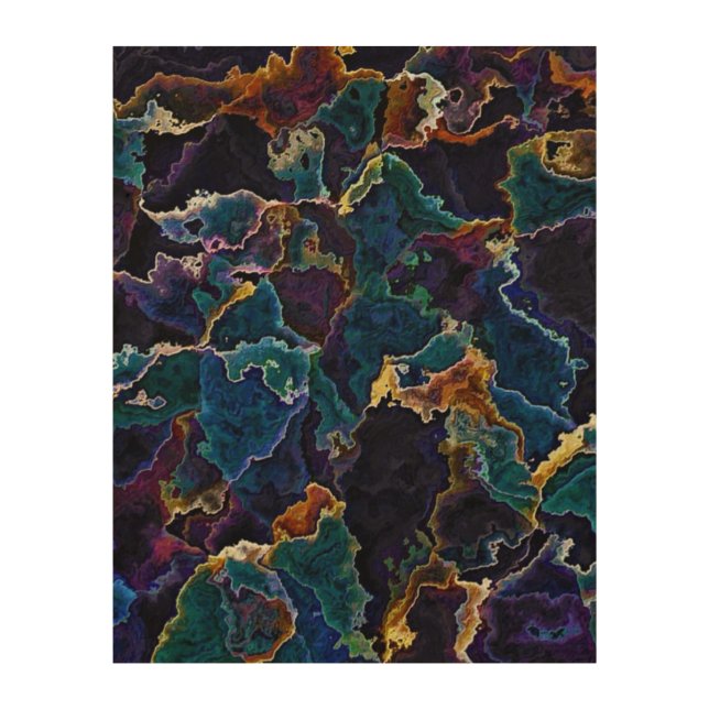 Oil Slick  Wood Wall Art (Front)