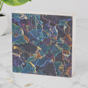 Oil Slick Wooden Box Sign