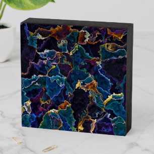 Oil Slick Wooden Box Sign