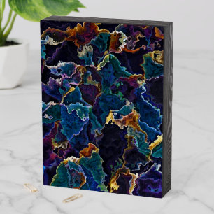 Oil Slick Wooden Box Sign