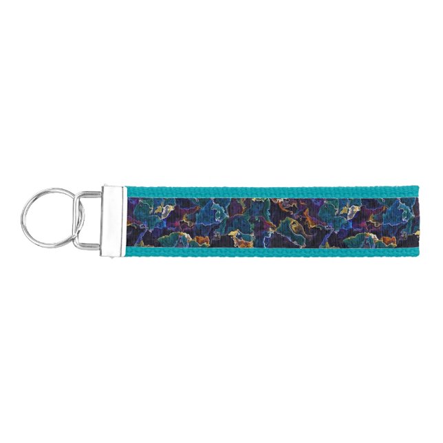 Oil Slick  Wrist Keychain (Keys on Left)