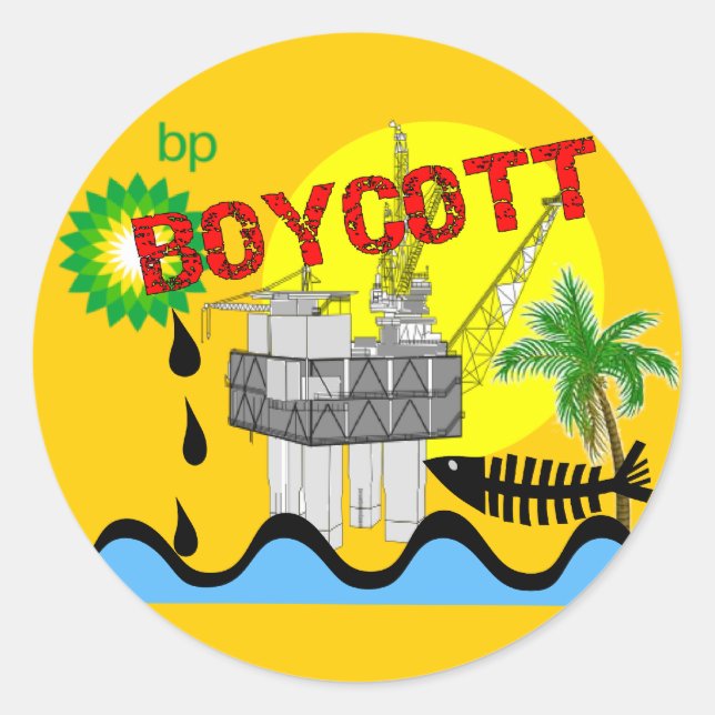 Oil Spill T-shirts Classic Round Sticker (Front)