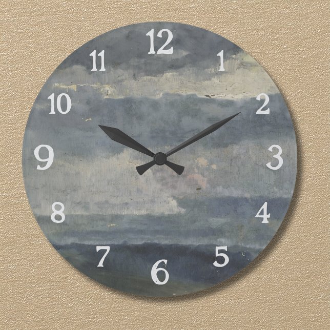 Oil Study of Clouds – Classic Atmospheric Sky Large Clock (Creator Uploaded)