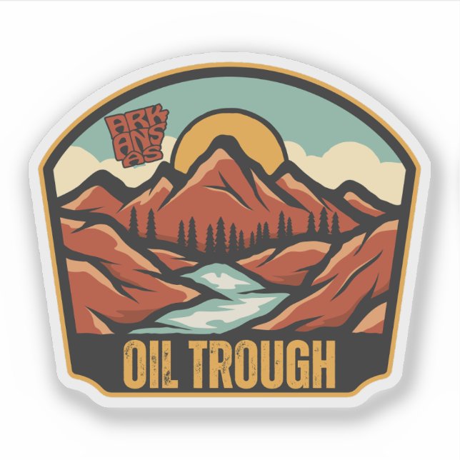 Oil Trough, Arkansas  Sticker (Front)