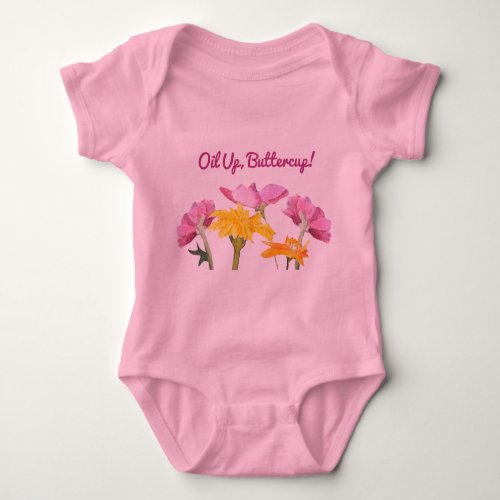 Oil Up Buttercup Baby Tutu Bodysuit