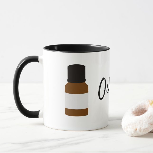 Oil up essential oil coffee mug (With Donut)