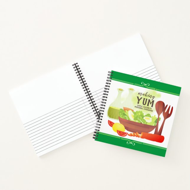 Oil vinegar salad personalized recipe cookbook notebook (Inside)