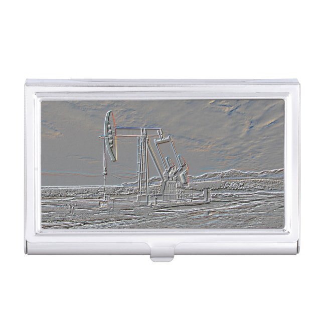Oil Well Pumping Unit Business Card Holder (Front)