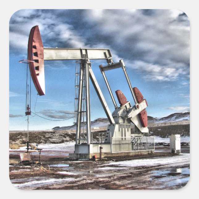 Oil Well Square Sticker (Front)