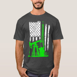 Oilfield Flag America US St Patricks Day Rig T-Shirt