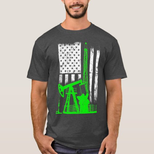 Oilfield Flag America US St Patricks Day Rig T_Shirt