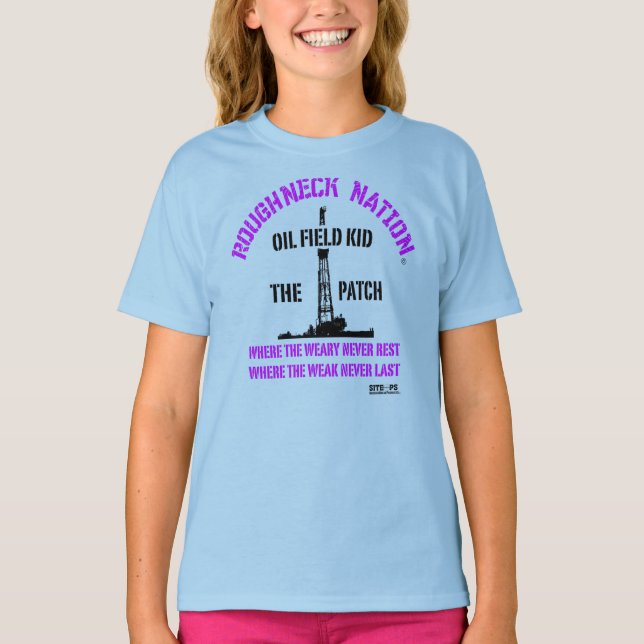 OILFIELD KID Pink T-Shirt (Front)