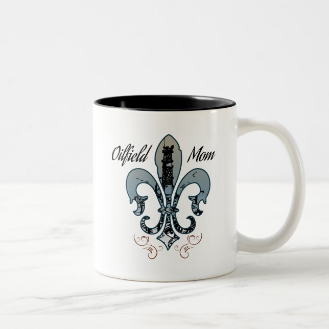 oilfield mom Two-Tone coffee mug (Right)