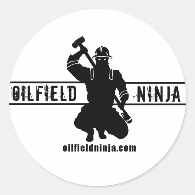 Oilfield Ninja Hardhat Sticker (Front)