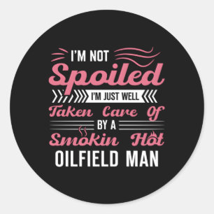 Oilfield Oil Rig Worker Classic Round Sticker