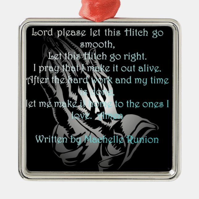 Oilfield Prayer Runion Metal Ornament (Front)