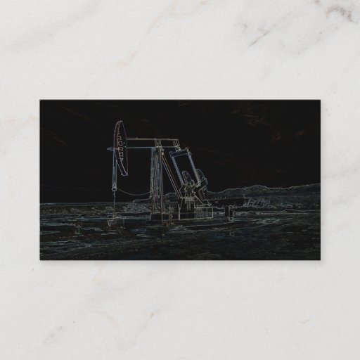 Customizable Oilfield Pumping Unit in Black Business Card