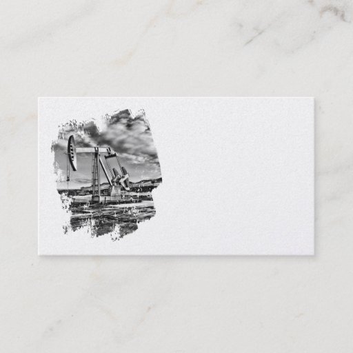 Customizable Oilfield Pumpjack Business Card