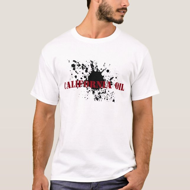 Oilfield t-shirt california oil Stencil Oil Smudge (Front)