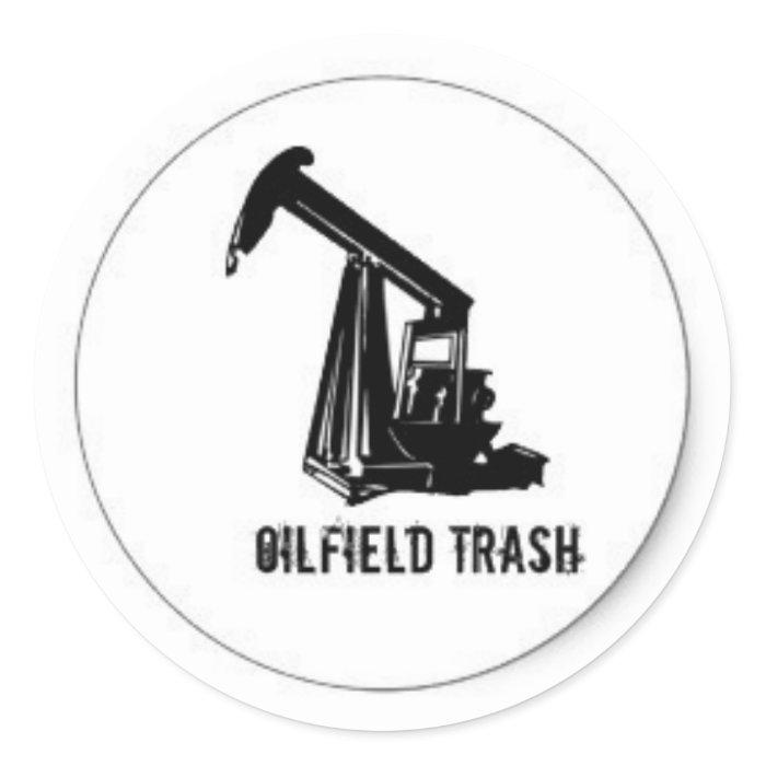 Oilfield Trash hard hat sticker