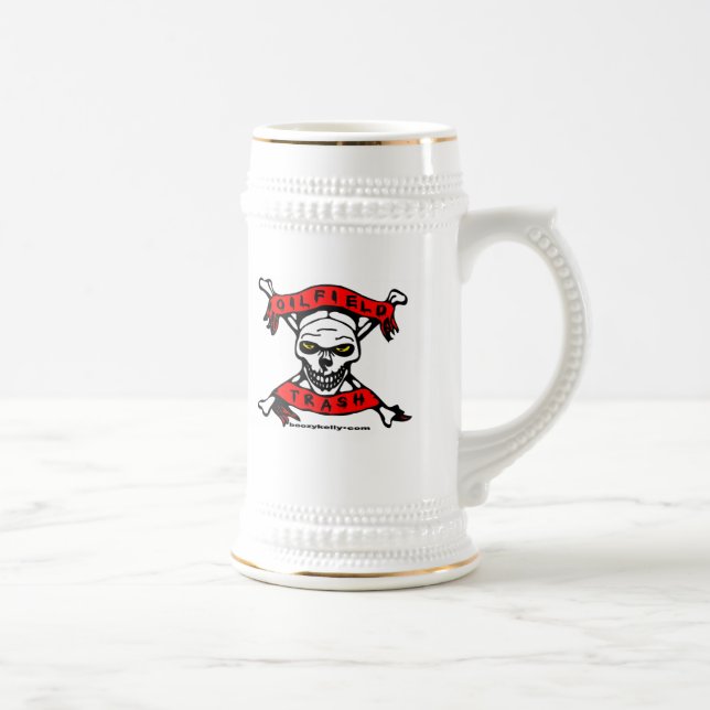 Oilfield Trash, Skull & Cross Bones Beer Stein (Right)