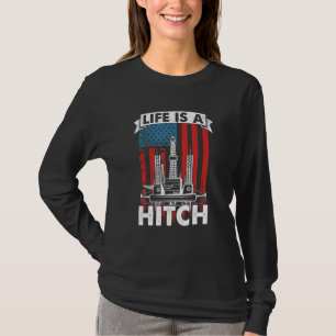 Oilfield Us Flag Fracking Fracker Oil Drilling T-Shirt