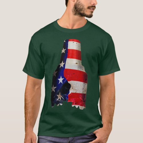 Oilfield USA Flag Drill Bit T_Shirt