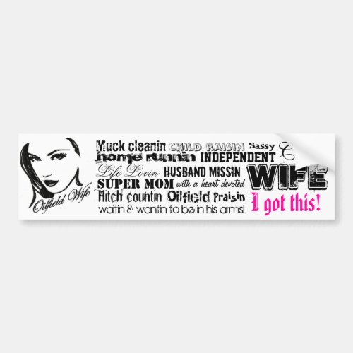 Oilfield Wife Bumper sticker