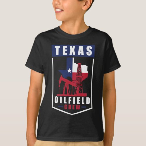 Oilfield Worker Roughneck Texas Oilfield Crew T_Shirt
